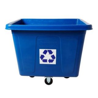 Rubbermaid Commercial Products 16 cu. ft. Recycling Cube Truck with Recycling Symbol FG461673BLUE