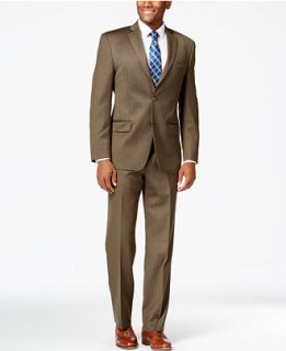 MICHAEL Michael Kors Tan and Olive Solid Classic Fit Suit   Suits