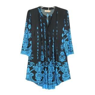 Womens 3/4 Sleeve Scroll Print Tunic Updated Style at 