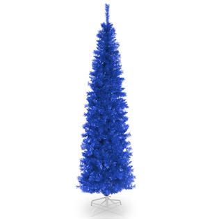 National Tree Company 6Ft Unlit Blue Tinsel Tree