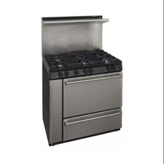 Premier Pro Series P36S138BP 36" Freestanding Commercial Style Gas Range with 6 Open Burners 3.9 cu. ft Broiler