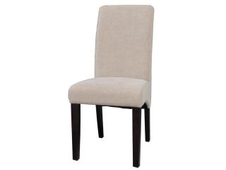 Espresso/Beige Arch BaseParson Side Chair (Set of 2)