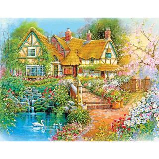 Country Cottage 500 Piece Jigsaw Puzzle    Springbok Puzzles