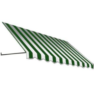 AWNTECH 8.375 ft. Dallas Retro Window/Entry Awning (24 in. H x 36 in. D) in Forest/White Stripe ER23 8FW