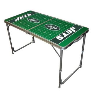 Wild Sports 48 in x 24 in Rectangle Cast Aluminum New York Jets Folding Table