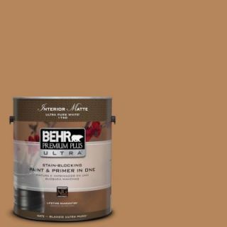 BEHR Premium Plus Ultra 1 gal. #S270 6 Almond Brittle Matte Interior Paint 175301