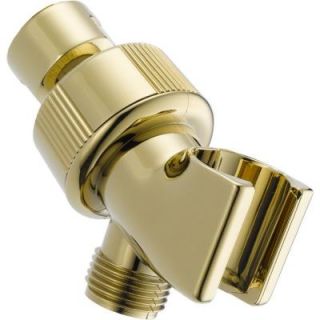Delta Adjustable Shower Arm Mount for Hand Shower in Polished Brass U3401 PB PK