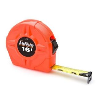 Lufkin 16 ft. Hi Viz Orange Power Return Value Tape Measure L616
