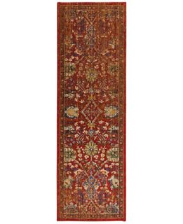 Karastan Bravado Pasha Red 26 x 8 Runner Rug   Rugs