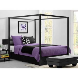 Modern Canopy Queen Metal Bed, Multiple Colors