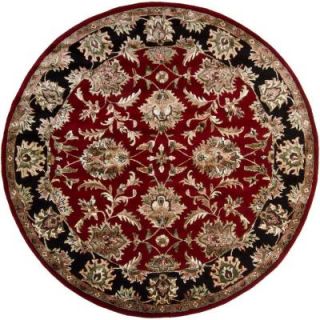 Chandra Bliss Red/Black/Brown/Gold/Green 7 ft. 9 in. x 7 ft. 9 in. Indoor Round Area Rug BLI1004 79RD