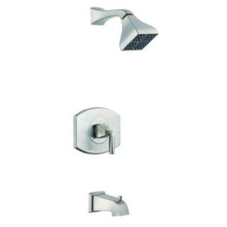 Glacier Bay 12000 Series 1 Handle Tub and Shower Faucet in Brushed Nickel 873 6204