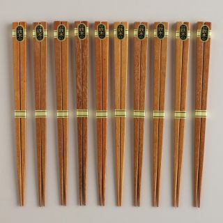 10 Pack Brown Ironwood Chopsticks, Set of 2