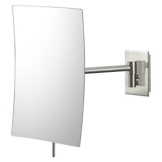 Mirror Image Minimalist Rectangular Wall Mirror 5 X 8 Brushed Nickel