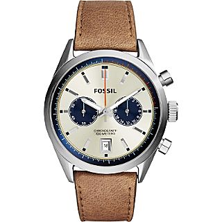 Fossil Del Rey Chronograph Leather Watch