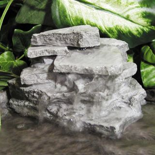 Birds Choice Layered Rock 1 Tier Outdoor Fountain Pump Included