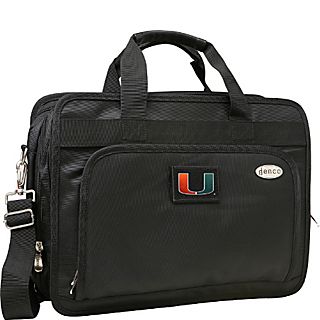 Denco Sports Luggage NCAA University of Miami  16 Black  Expandable  Briefcase