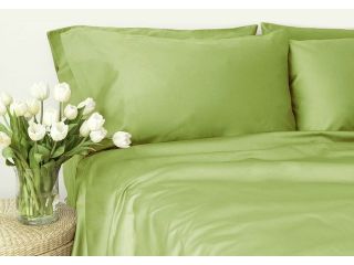 Super Soft and Elegant 4PC Sheet Set 400 Thread Count Expanded Queen 100% Egyptian Cotton Sage Solid by HotHaat
