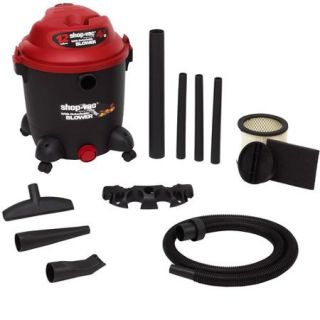 Shop Vac 12 Gallon 4.5 Peak HP Vacuum w/ Detachable Blower, 9631200