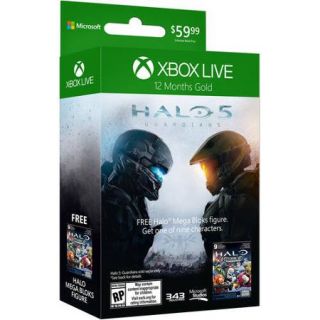 Xbox Live 12 Month Gold Card with Halo Figure (Xbox 360 / Xbox One)