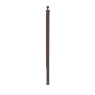 FORGERIGHT Vinnings 2 in. x 2 in. x 7 ft. Bronze Aluminum Ball Cap Fence Line Post 862613