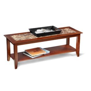 American Heritage Faux Marble Coffee Table by Convenience Concepts