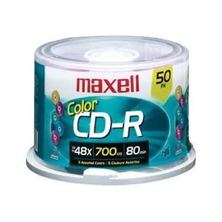 Maxell  50 pk. CD R Media, Spindle   Color