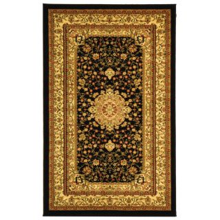 Safavieh Lyndhurst Black and Ivory Rectangular Indoor Machine Made Throw Rug (Common 3 x 5; Actual 39 in W x 63 in L x 0.42 ft Dia)