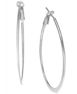 Studio Silver Sterling Silver Earrings, Graduated Flat Edge Hoop