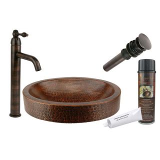 Premier Copper Products Compact Skirted Vessel Bathroom Sink