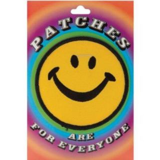 Tees & Novelties Patches For Everyone Iron On Appliques Smiley Face 1/Pkg Multi Colored