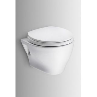 Aquia Wall Hung 0.9 GPF / 1.6 GPF Elongated 2 Piece Toilet with Copper