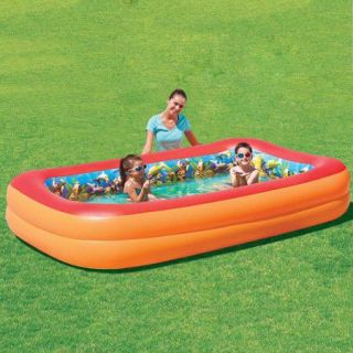 Splash and Play 3D Interactive Adventure Rectangular Inflatable Swimming Pool