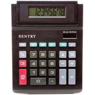 Sentry Tilt Display Desktop Calculator, Black