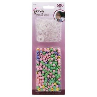 Goody  Girls Mosaic Braid Beads and Elastics, 600 CT