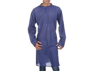 Rajrang Ethnic Designer Striped Self Weaved Ethnic Wear Men's Clothing Blue Kurta Shirt # MEK00911 XL