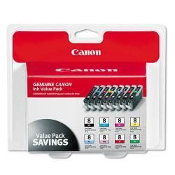 Canon 0620B015 (CLI 8) Ink Tank, Assorted (Pack of 8)   12341732