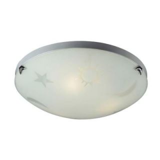 Titan Lighting Novelty 3 Light Satin Nickel Flushmount TN 5369