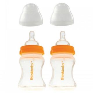 thinkbaby THINK05PP11 Baby Bottle Twin Pack 5oz   Polypropylene (PP) with Stage A Nipples