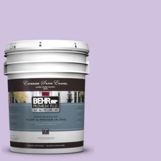 BEHR Premium Plus Ultra 5 gal. #650A 3 Fresh Heather Satin Enamel Exterior Paint 985405