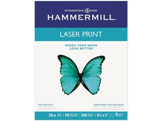 Hammermill 10246 7 Color Copy Paper, 100 Brightness, 28lb, 8 1/2 x 11, Photo White, 500/Ream