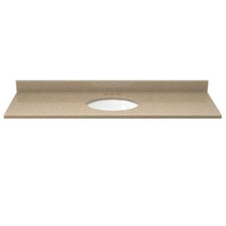 Solieque 49 in. Quartz Vanity Top in Cognac and Cream with White Basin VT4922COG.4.HDSOL,DSOM,DSOM