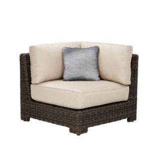 Brown Jordan Northshore Corner Patio Sectional Chair with Sparrow Cushion and Congo Throw Pillow    CUSTOM M6061 COR 2