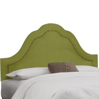 Skyline Custom Upholstered Arch Inset Nail Button Headboard