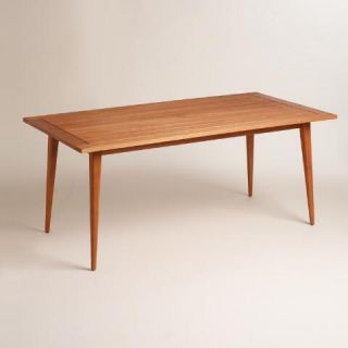 Wood Carmel Mid Century Style Dining Table