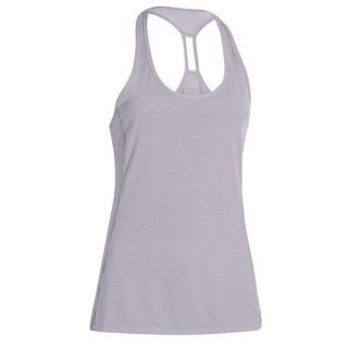 Under Armour HeatGear Fly By Stretch Mesh Tank   Womens   Running   Clothing   Cloud Gray/Reflective