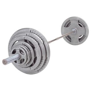 300LB Cast Olympic Grip Plate set with Oly Bar   (OST300s)