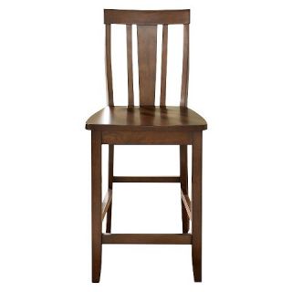 Crosley Shield Back 24 Counter Stool   Mahogany (Set of 2)