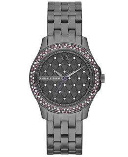 Armani Exchange Watch, Womens Gunmetal Ion Plated Stainless Steel