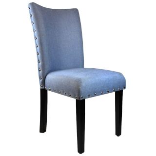 Arbonni Modern Parson Blue Upholstery Chairs (Set of 2)  